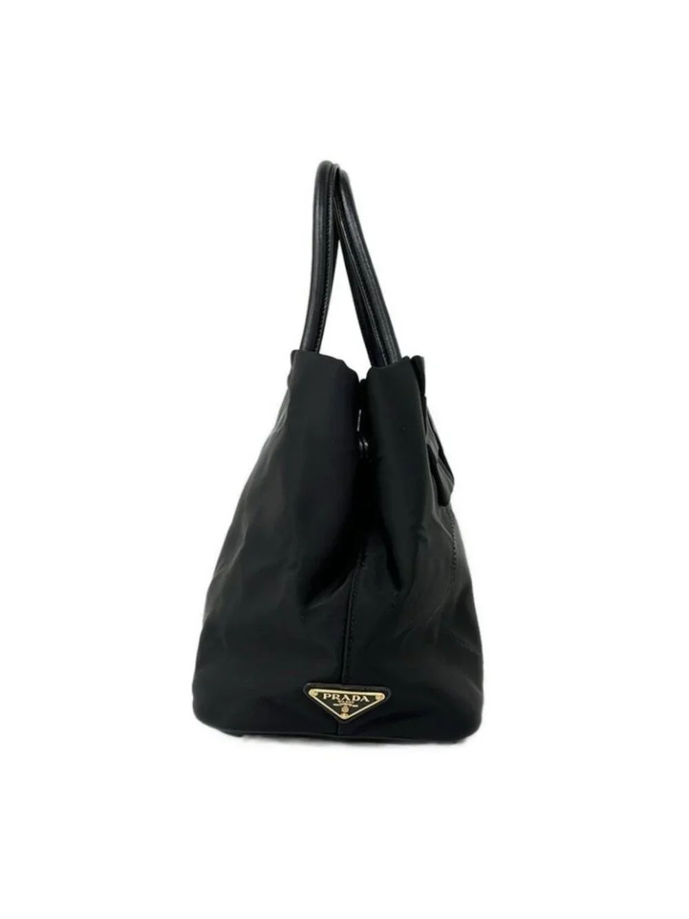 Prada Tote Logo Jacquard Black Ribbon Leather - Picture 2 of 10